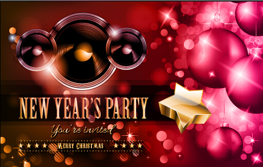 2015 new year party flyer and cover vector 03