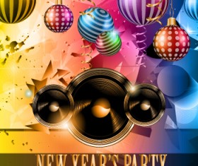 2015 new year party flyer and cover vector 04