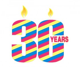 30th anniversary celebration vector design
