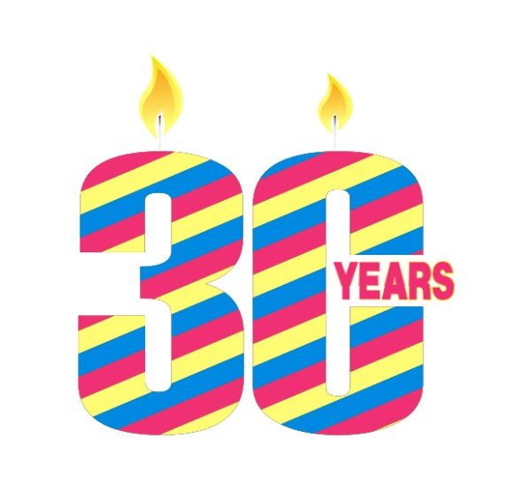 30th anniversary celebration vector design free download