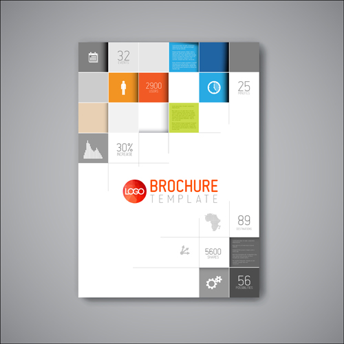 Abstract brochure cover vecto template 01