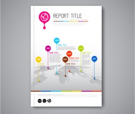 Abstract brochure cover vecto template 02