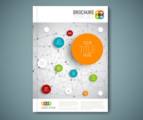 Abstract brochure cover vecto template 03