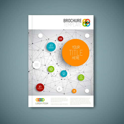 Abstract brochure cover vecto template 03