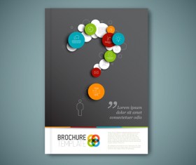 Abstract brochure cover vecto template 04