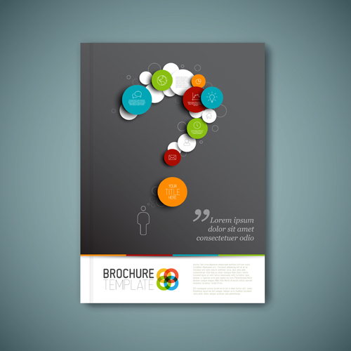 Abstract brochure cover vecto template 04