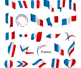 Abstract flags Icons set vector 04