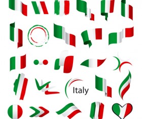 Abstract flags Icons set vector 05