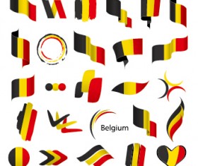 Abstract flags Icons set vector 07