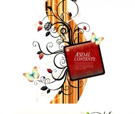 Abstract floral modern background art 02