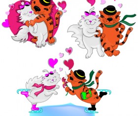 Amusing kittens lovers vector graphics