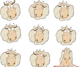 Amusing sheep illustration vector