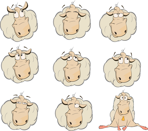 Amusing sheep illustration vector