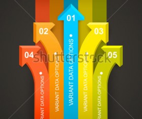 Arrows with number infographic vector 02