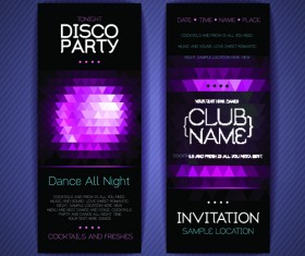 Banners disco party creative vector 02
