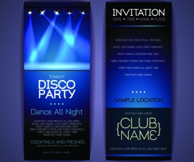Banners disco party creative vector 04