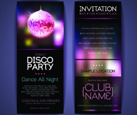 Banners disco party creative vector 05