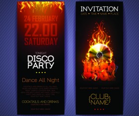 Banners disco party creative vector 06