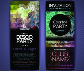 Banners disco party creative vector 07