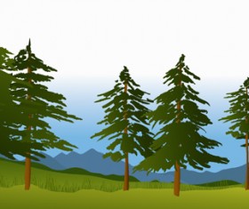 Beautiful fields landscapes vector set 15