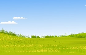 Beautiful fields landscapes vector set 17