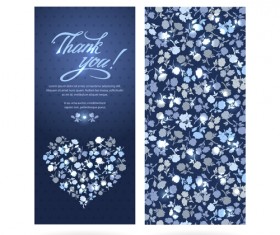 Beautiful floral pattern cards set 02