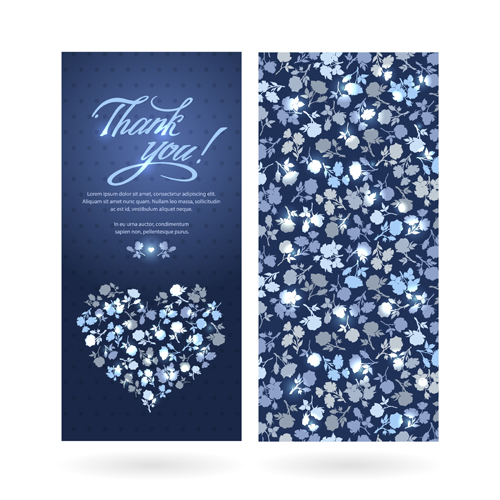 Beautiful floral pattern cards set 02