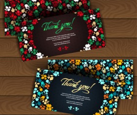 Beautiful floral pattern cards set 04