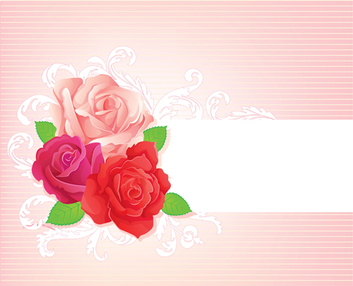 Beautiful rose banner vector design