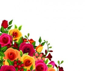 Beautiful roses art background vector 01