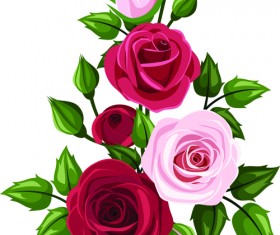 Beautiful roses art background vector 03 free download