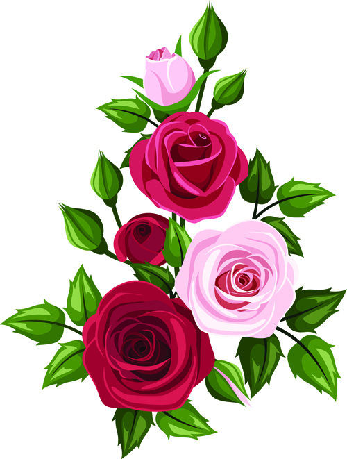 Beautiful roses art background vector 02