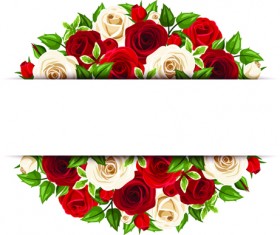 Beautiful roses art background vector 03