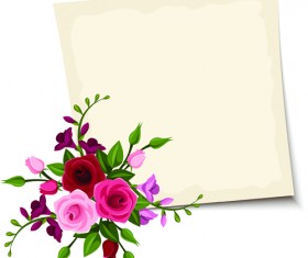 Beautiful roses art background vector 04