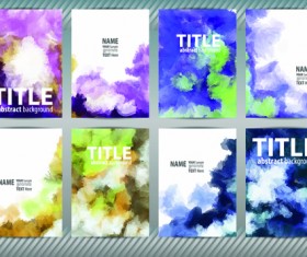 Best business flyers cover watercolor style vector 01