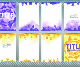 Best business flyers cover watercolor style vector 02