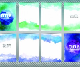 Best business flyers cover watercolor style vector 04