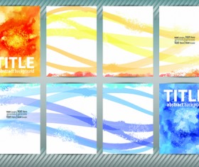 Best business flyers cover watercolor style vector 05