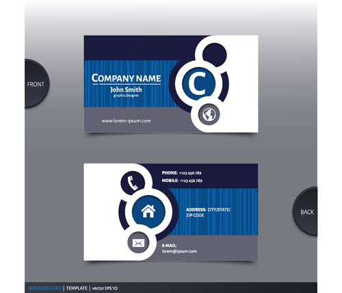 Best company business cards vector design 03