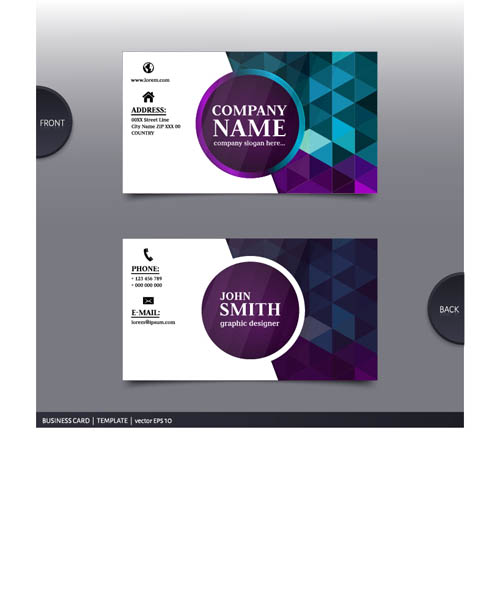 Best company business cards vector design 05