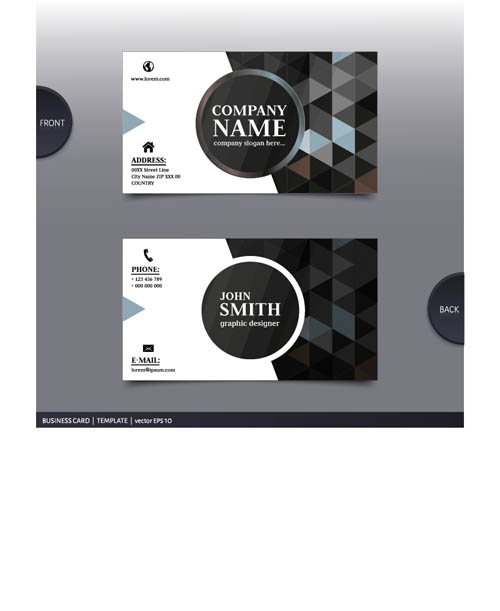 Best company business cards vector design 07