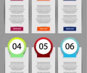 Best numbered business banner vector 05