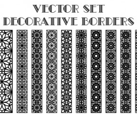 Black decorative border vector material