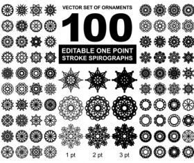 Black round icons symbols vector 03