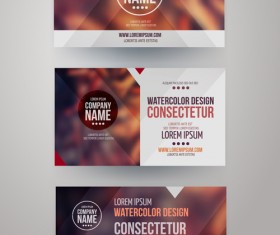 Blurred corporate business cards template vector 01