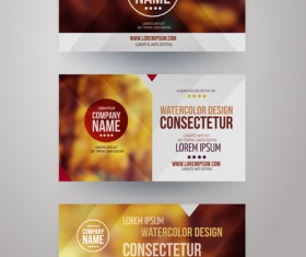 Blurred corporate business cards template vector 02