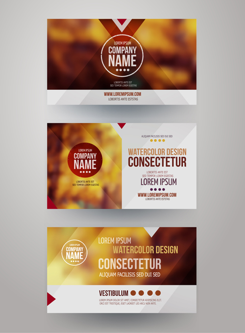Blurred corporate business cards template vector 02