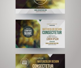 Blurred corporate business cards template vector 03