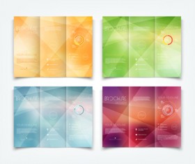Bright brochure folding cover design vector 05