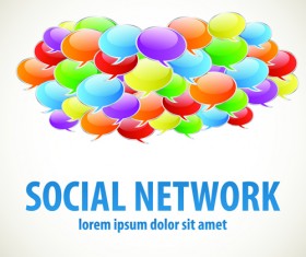 Business template social network vector design vector 06